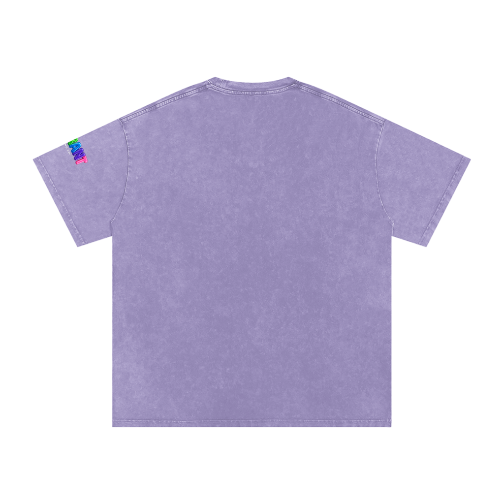 Snow Washed Oversized Cotton T-Shirt