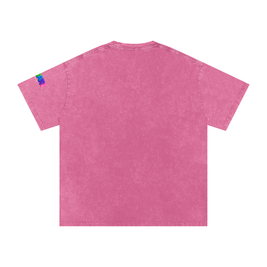 Snow Washed Oversized Cotton T-Shirt