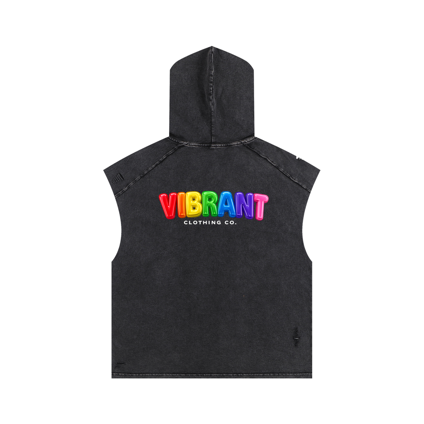 Snow Washed Boxy Hooded Tank Top