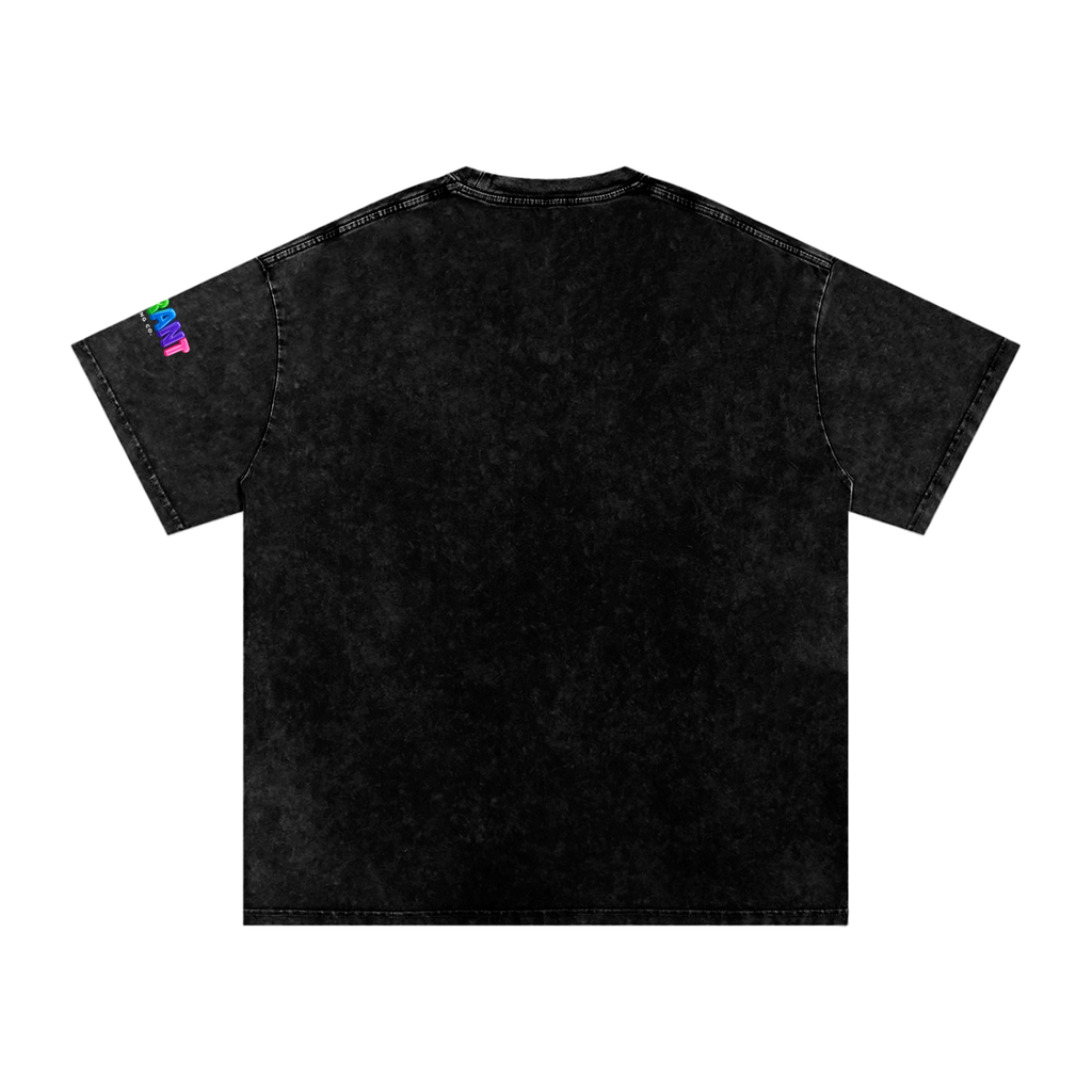 Snow Washed Oversized Cotton T-Shirt