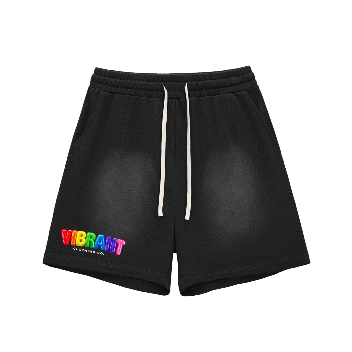 Sun Fade Raw Edge Cotton Shorts