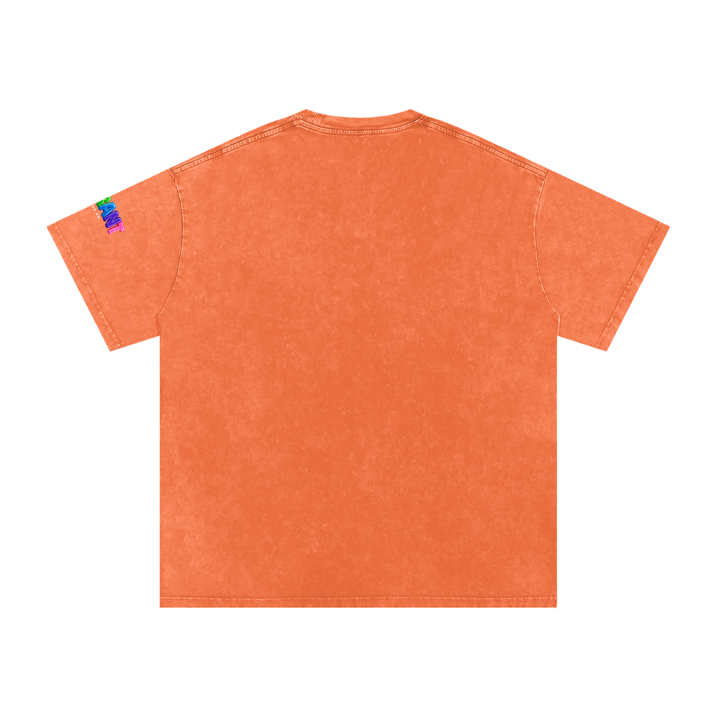 Snow Washed Oversized Cotton T-Shirt