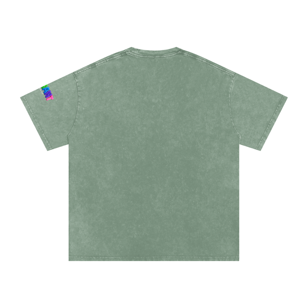 Snow Washed Oversized Cotton T-Shirt