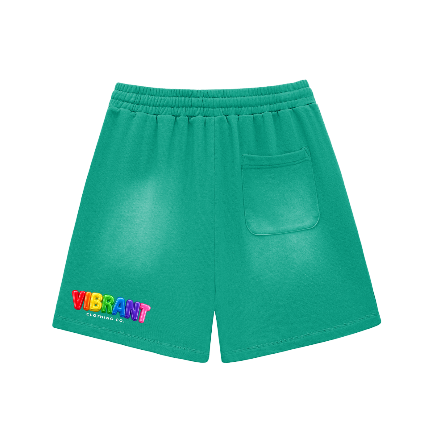 Sun Fade Raw Edge Cotton Shorts